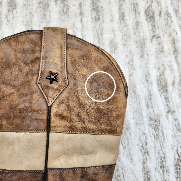 Roper "Vintage Americana" Stars And Stripes Western Boots Sepia | Women's Size 9 - Picture 9 of 15